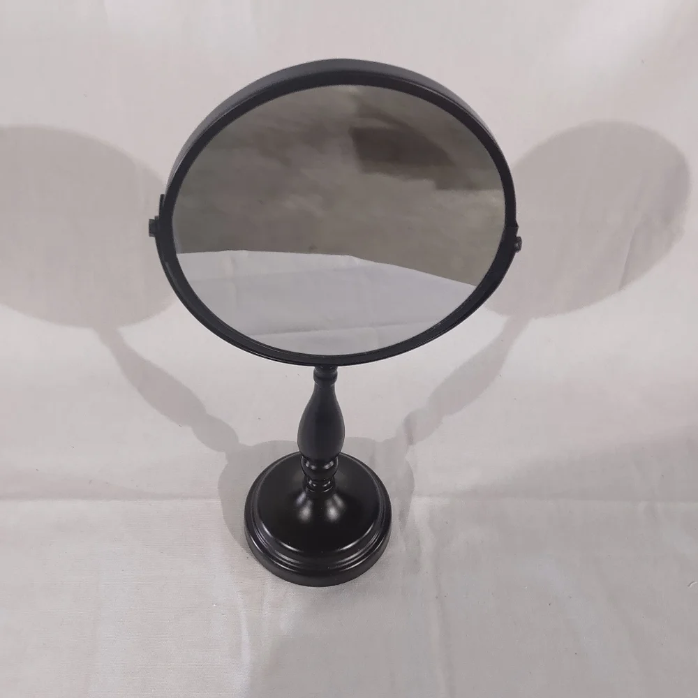 Modern 360 Degree Swivel Vanity Mirror Oil Rubbed Bronze Metal Dual Magnificati